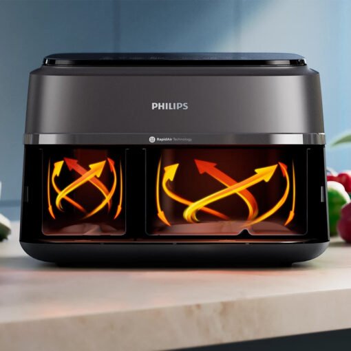 ⁦Philips Airfryer NA350 , 2750W , 9L , Double Basket⁩ - الصورة ⁦4⁩