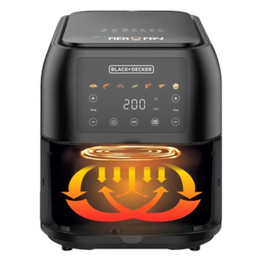 ⁦Black & Decker Airfryer SAF80W , 8L ,1700W , Viewing Window with Cavity Lamp⁩ - الصورة ⁦3⁩