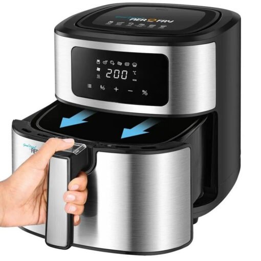 ⁦Black & Decker Airfryer AF7257 , 7.2L , 1500W , Stainless steel⁩ - الصورة ⁦3⁩