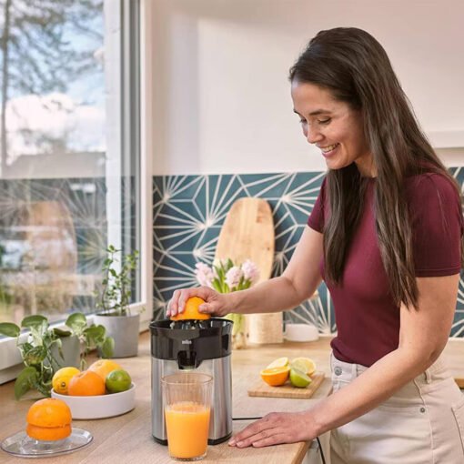 Braun Citrus and Orange Juicer CJ5050BK , 60W , Anti Drip System , Start & Stop Technology , Stainless Steel - Image 4
