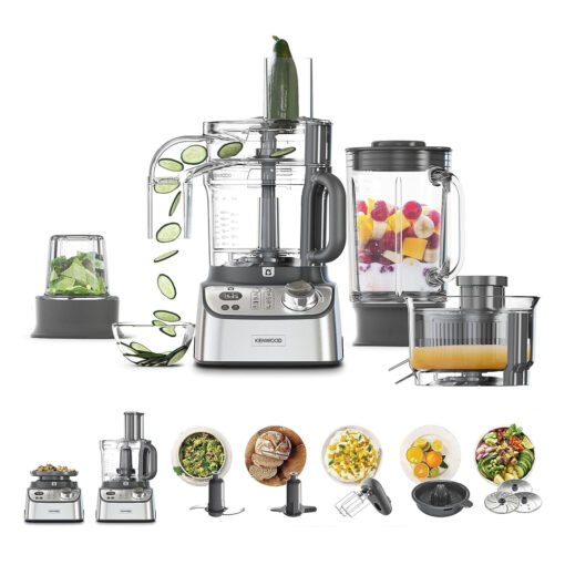 Kenwood Food Processor FDM71.980SS , 1000 Watt , Juice Extractor , Citrus Juicer , Stainless Steel