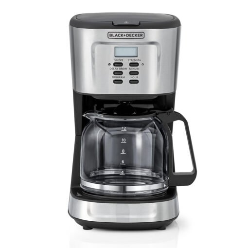 Black & Decker Coffee Maker DCM85 , 1.5L 12 Cups , LCD Display With Digital Controls , Permanent Filter - Image 2