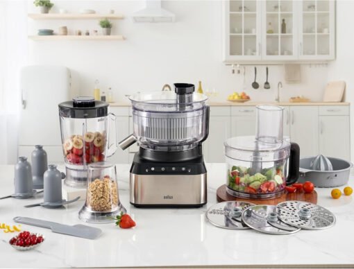 Braun Food Processor FP3235SI , 800 Watt , Juice Extractor , Citrus Juicer , Stainless Steel - Image 2