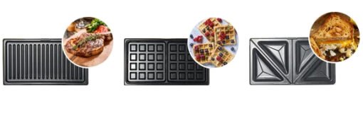 Sokany Sandwich Maker KJ-303 ,  3in1 Waffle , Grill , Sandwich , 750W - Image 4