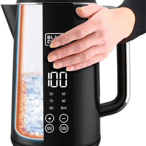 ⁦Black & Decker Digital Kettle JCD200 , 2200W , 1.7L , Touch Screen⁩ - الصورة ⁦4⁩