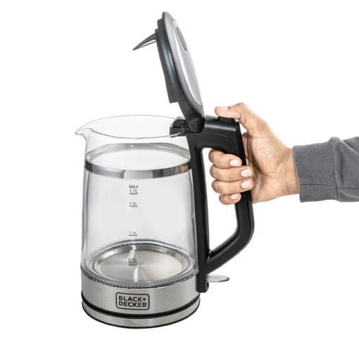Black & Decker Glass Kettle GK220 , 2200W , 1.7L , Double Wall - Image 3