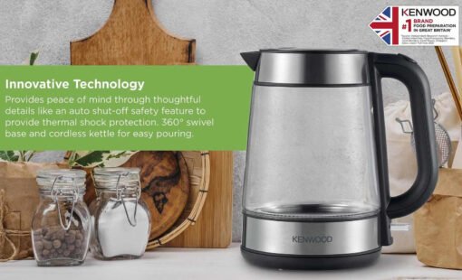 Kenwood Glass Kettle ZJG08 , 2200W , 1.7L - Image 3
