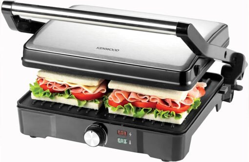 ⁦Kenwood Health Grill HGM31 , 2000W , Stainless Steel⁩ - الصورة ⁦5⁩