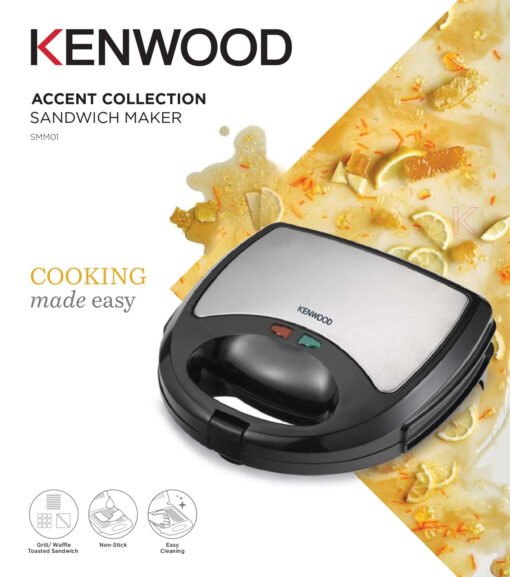 Kenwood Sandwich Maker SMM01 ,  3in1 Waffle , Grill , Sandwich , 750W - Image 5