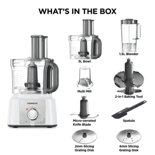 Kenwood Food Processor FDP65.400WH , 1000 Watt - Image 4