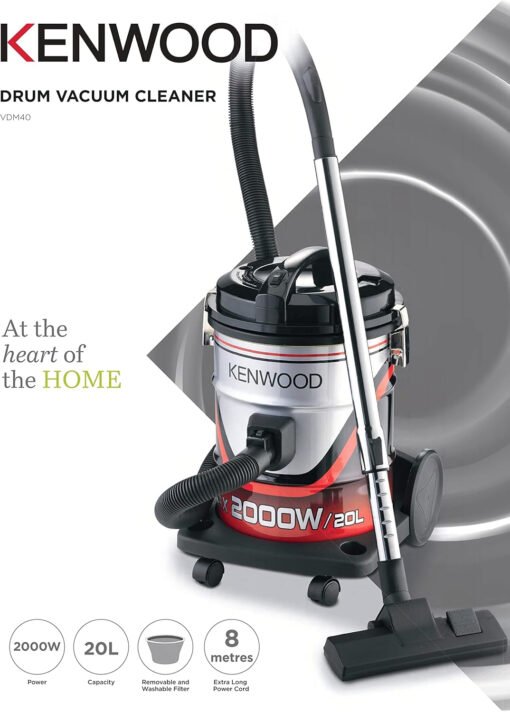 Kenwood Tank Vacuum Cleaner VDM40 , 2000 Watt , 20L - Image 7