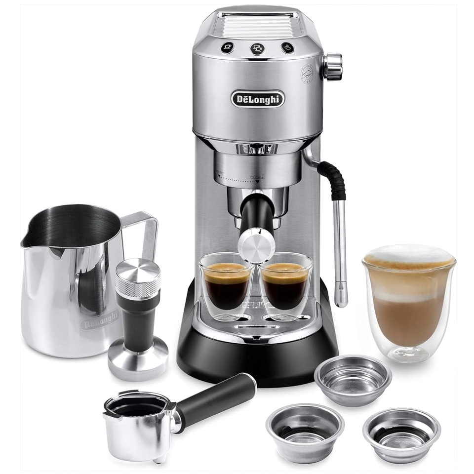 DeLonghi Espresso Machine Dedica Style EC885M , 15BAR , Silver - Image 3