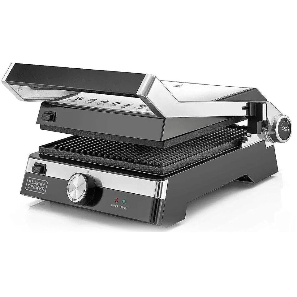 Black & Decker Contact Health Grill CG2000 , 2000W , Stainless Steel - Image 2