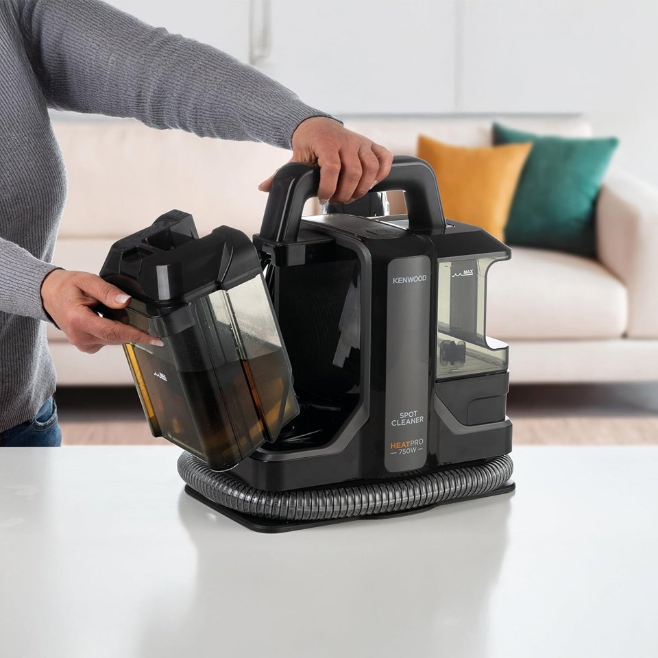 Kenwood Spot Clean Vacuum Cleaner SCP100 , 750W , for Carpet and Upholstery , 2 Tanks , 3in1 , Wet & Dry Cleaning - الصورة 4