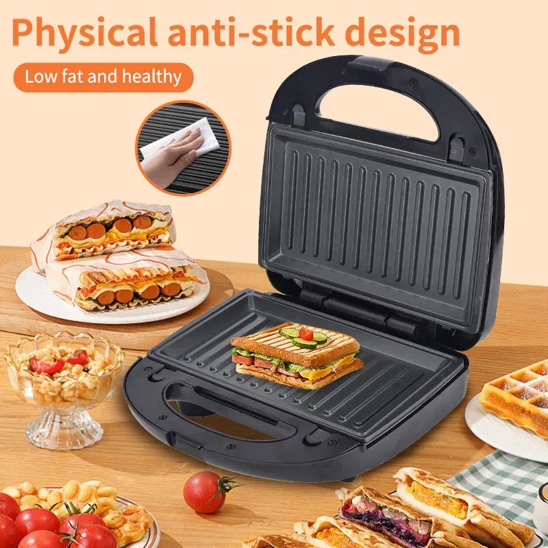 Sokany Sandwich Maker KJ-907 ,7in1 Waffle ,Grill ,Sandwich ,Donuts ,Ice Cone ,Josie ,Maamoul ,750W - Image 5