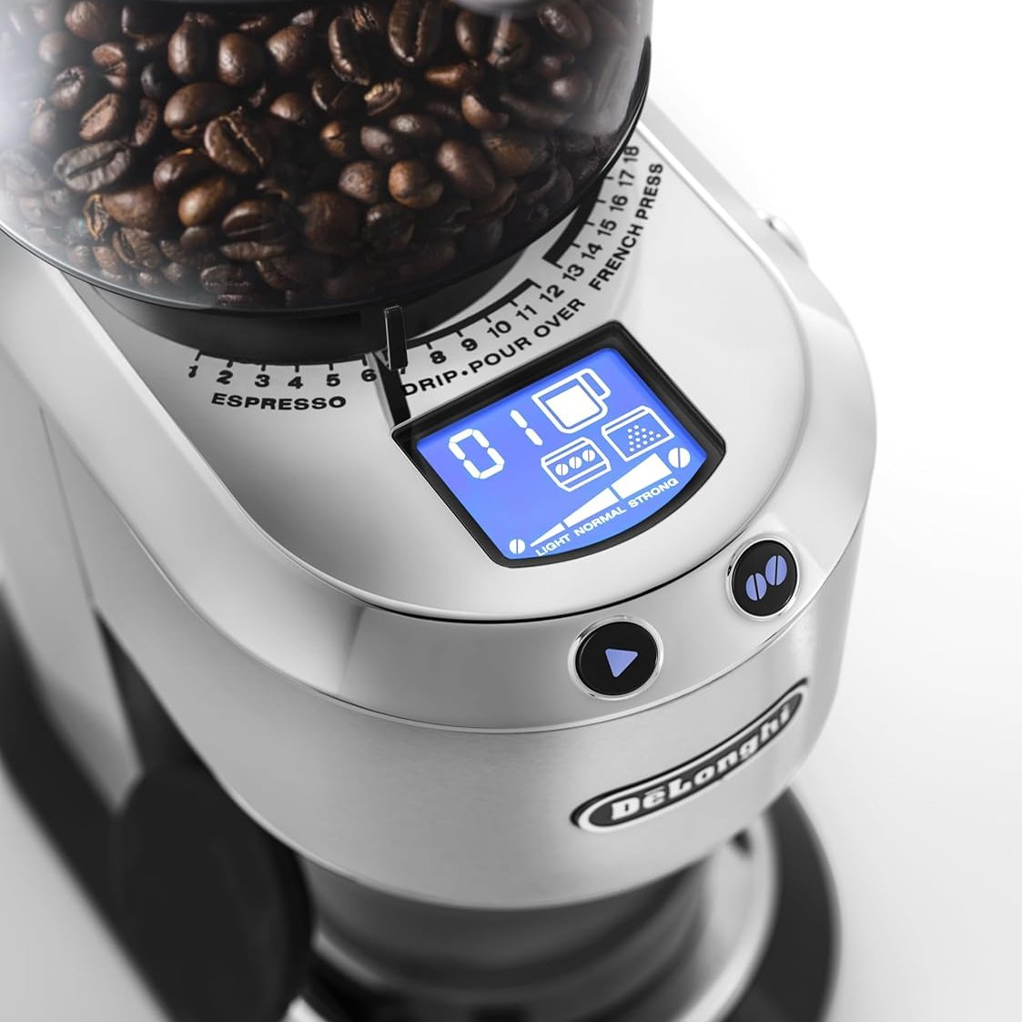Delonghi Dedica Grinder KG521 , 150W , Burr grinding system , Stainless Steel - Image 3