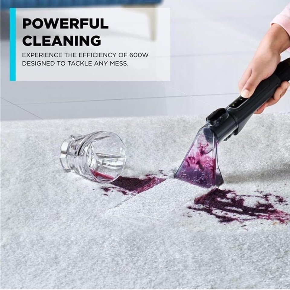 Black & Decker Spot Clean Vacuum Cleaner BHSC600 , 600W , for Carpet and Upholstery , 2 Tanks , 5in1 , Wet & Dry Cleaning - الصورة 4
