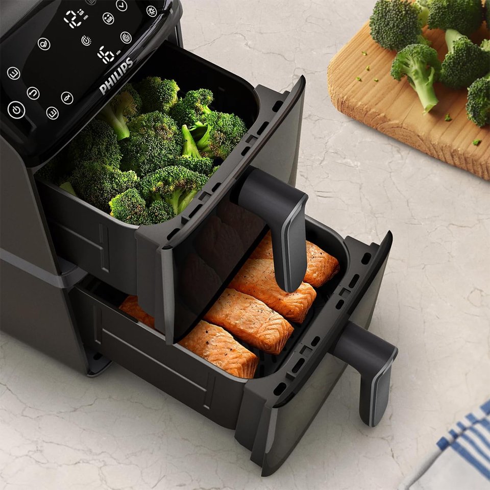 Philips Airfryer NA460 , 2750W , 10L , Double Basket - الصورة 5