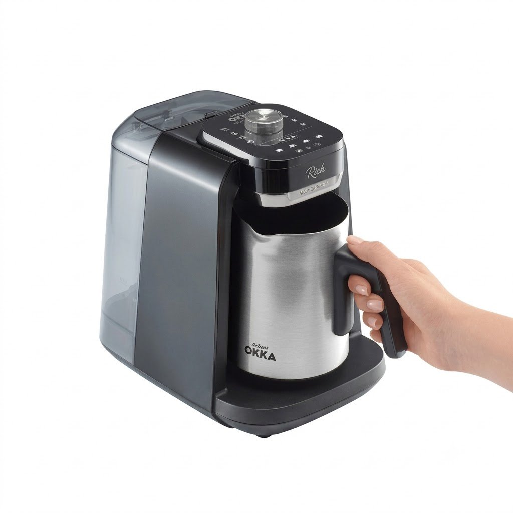 Arzum OKKA Coffee Maker Rich Pro Plus OK0038-04 , Black , Chrome - Image 5