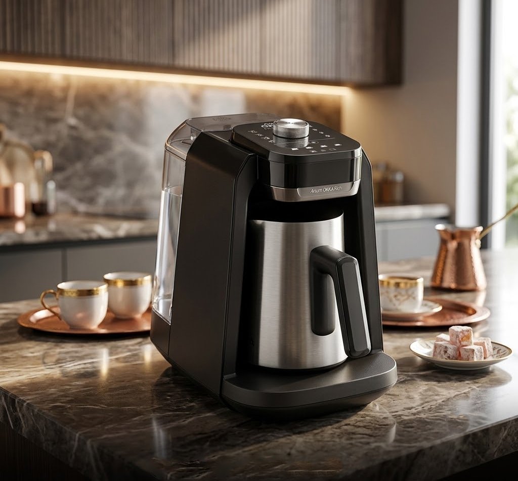 Arzum OKKA Coffee Maker Rich Pro Plus OK0038-04 , Black , Chrome - Image 7