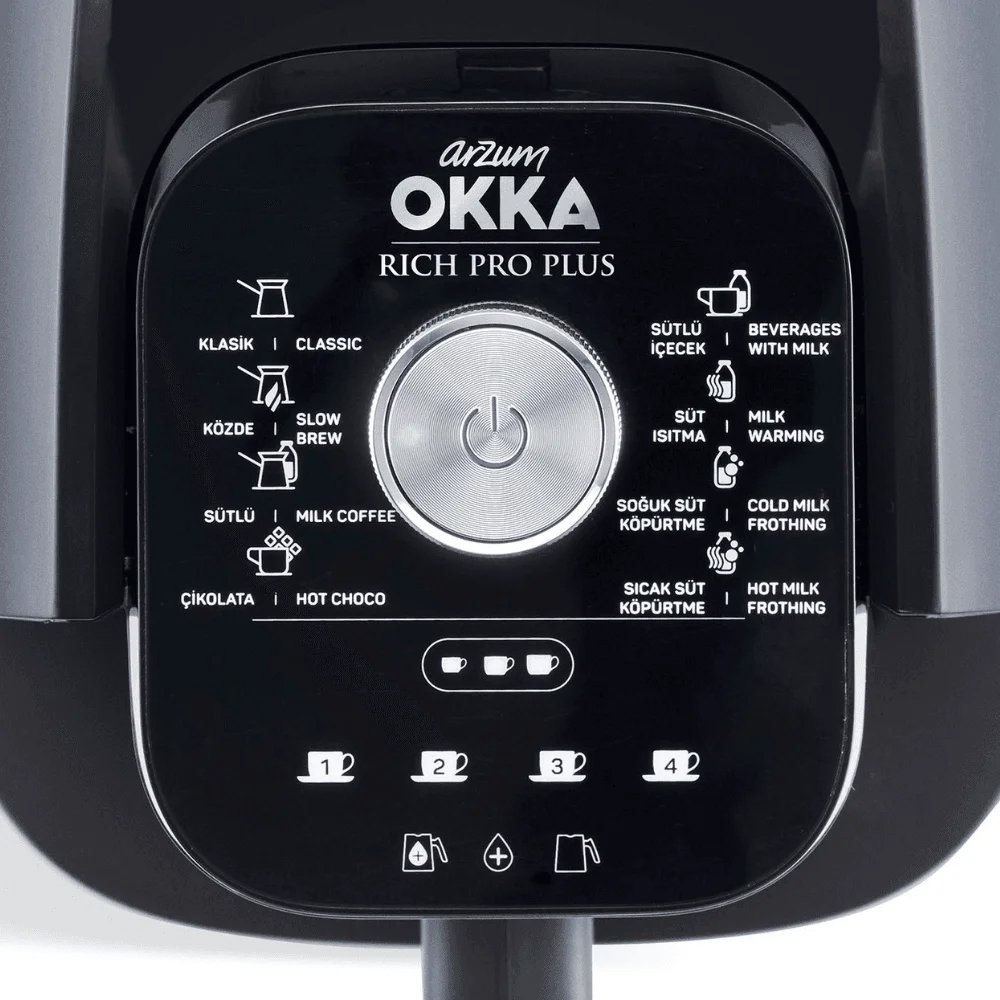Arzum OKKA Coffee Maker Rich Pro Plus OK0038-04 , Black , Chrome - Image 4