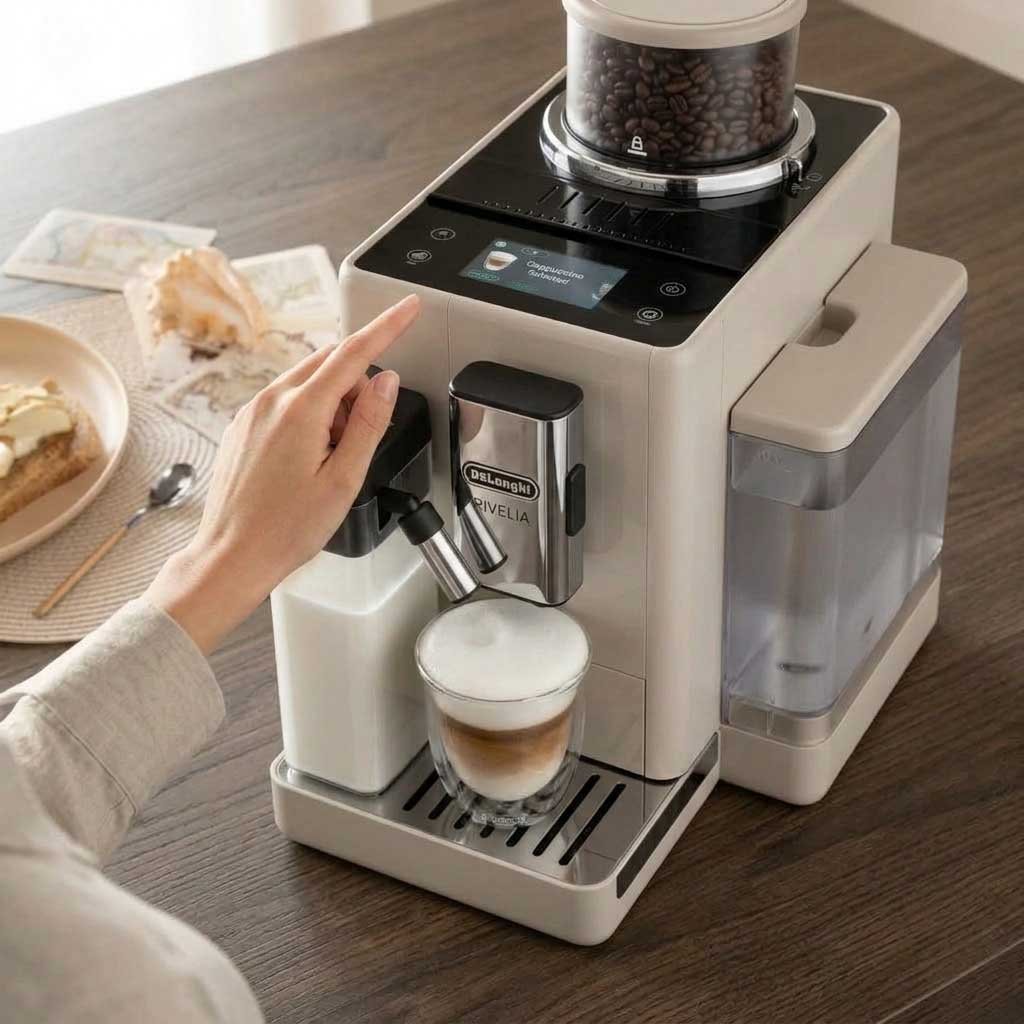 DeLonghi Espresso Machine Rivelia LatteCrema EXAM440.55.B ,19BAR , Built in Grinder - Image 2